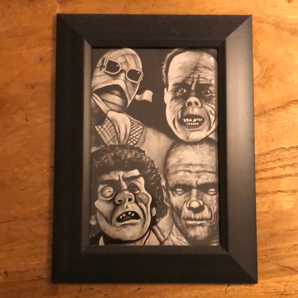Universal Monsters horror art print 4x6